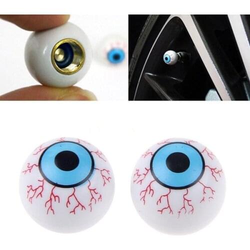 4pcs/lot Eyeball Tire Valve Caps for Auto Bike Motorcycle Plastic US Tyre Valve Stem Cap American Tire Valve Car-styling Parts