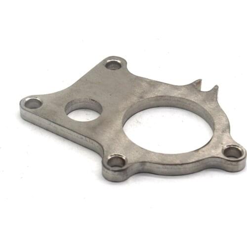 5 Bolts) T3/T4 Turbo Downpipe Flange Stainless Steel w/1" Wastegate Hole