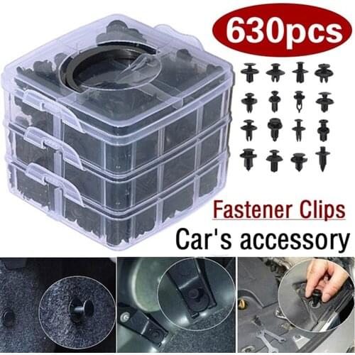 620pcs/box Car Fastener Clips Mixed Car Fasteners Door Trim Panel Auto Bumper Rivet Retainer Push Engine Cover Fender