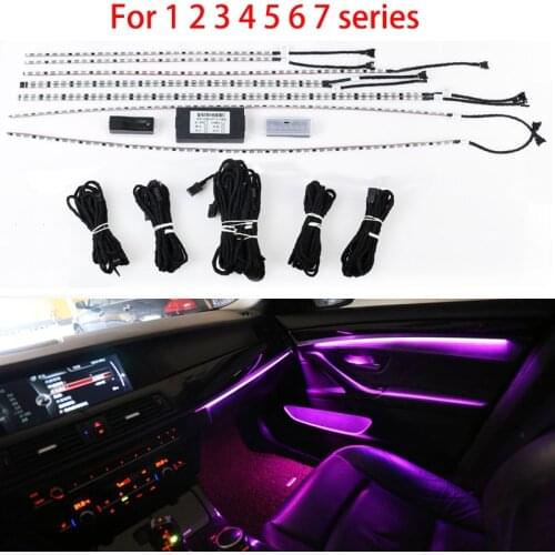 9-color Universal For BMW 1 2 3 4 5 6 7 Series 2010-2017 Car Decorative Neon Ambient Light Automatic LED Bar Atmosphere Strips