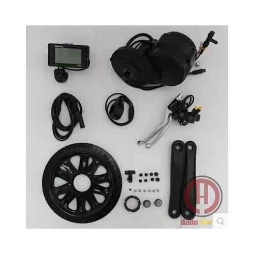 Free shipping Bafang BBS02 48V 750W 8fun Brushless Geared Mid-Drive Motor Conversion Kits integrated Controller and LCD Display