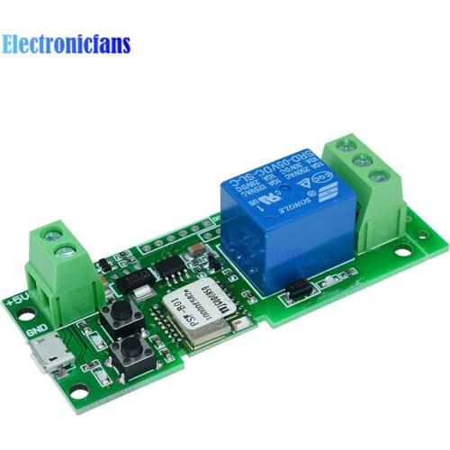 DC 5V 433Mhz Sonoff WiFi Wireless Smart Switch Relay Module For Smart Home For Apple For Android App Control Self-lock TOP