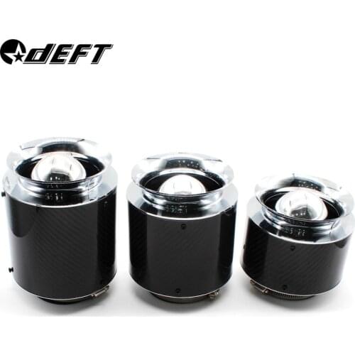 DEFT Universal 3Inch Carbonr Air Filter Supercharger Hood Air Intake Kit High Power Sports Carbon Fiber Filter Mushroom Head