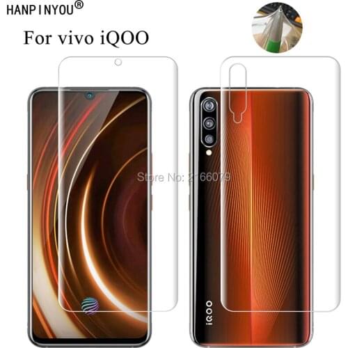 For vivo iQOO 6.41" Soft TPU Front Back Full Cover Screen Protector Transparent Protective Film + Tools (Not Tempered Glass)
