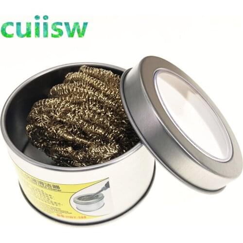 Electric Iron Cleaner Soldering Iron Tip Cleaner With Brass Wire Sponge No Water Needed Cleaning Tools