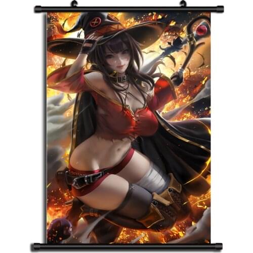 KonoSuba! Megumin Anime Wall Scroll Poster Home Decor Cosplay Uncensored