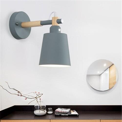 Nordic Loft Style Creative Iron Wall Sconce Modern LED Wall Light Fixtures Bedroom Bedside Wall Lamp Home Indoor Lighting
