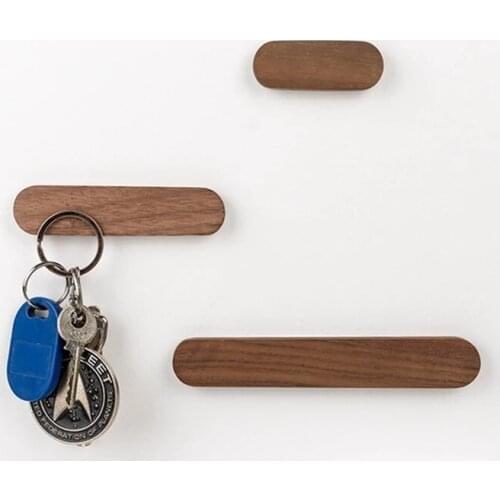 Creative Solid Wooden Key Holder Magnetic Hook Multi-Function Hanger Sundries Storage Rack Home Organizer Tools Wall Decoration