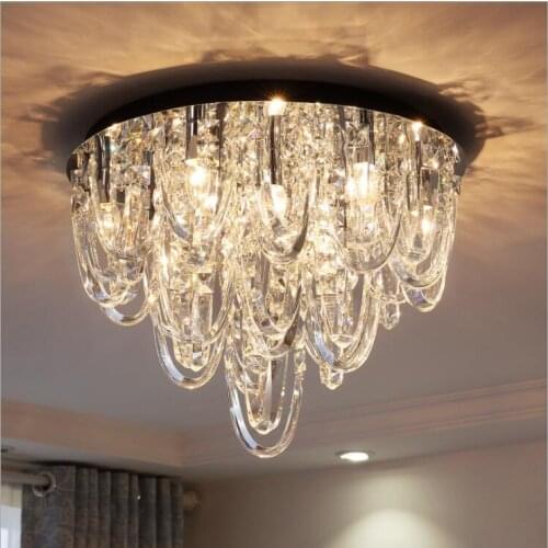 L Luxury living room crystal ceiling lamp simple post modern bedroom lamp dining room lamp creative study crystal lamp 2090 led