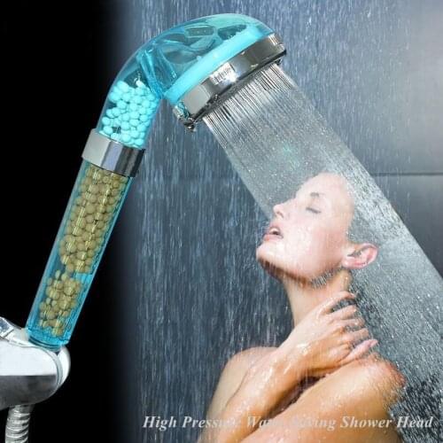 Stone Stream High Pressure Best Shower Head with Handheld High Pressure Removeable Soft Water Shower Head Beads with Filter