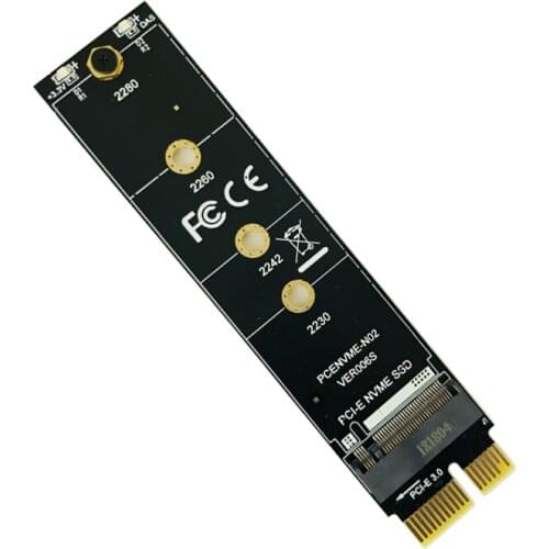 M.2 NVMe SSD PCI-E Adapter PCI Express 3.0 x1 M Key Connector High Speed Expansion Card Support 2230 2242 2260 2280 Size M.2 SSD