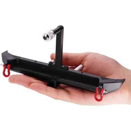 Metal Front & Rear Bumper LED Light for 1/10 Traxxas TRX4 Defender Axial SCX10 D90 RC Car Parts Accessories