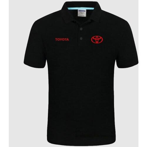High quality TOYOTA logo Polo classic brand Men Polo Shirt Men Casual solid Short Sleeve cotton polos
