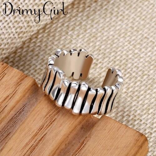 New Hot Sale Exaggerated Adjustable Size Lines Rings For Women Men Girl Party Gifts Minimalist Jewelry 2021