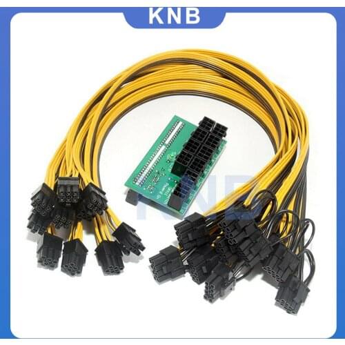 New For HP 1200w/750w Power Module Mining Ethereum Breakout Board w/ 10x Cable