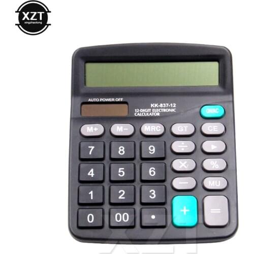 1pcs Office Commercial Calculator Calculate Tool Battery Powered 12 Digit Electronic Calculator Portable hot sale newest