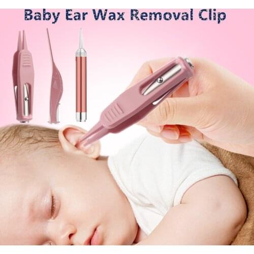 Portable LED Baby Audlt Booger Clip Ear Luminous Visual Ear Spoon Set Ear Pick Earwax Removal Tool
