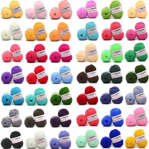 Retail 25g/ball Colorful 4# Combed Soft Baby Milk Cotton Yarn Fiber Velvet Yarn Hand Knitting Wool Crochet Yarn DIY SweaterJK476