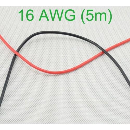 16 AWG (5m) Gauge Silicone Wire Flexible Stranded Copper Cables for RC New
