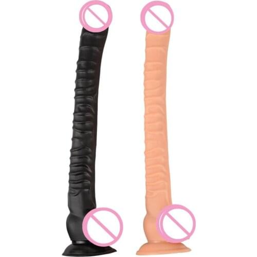 Super Long 41*4cm Dildo Realistic Soft Penis female Vaginal G-spot Massager Suction Cup Dildos Huge Penis Large Anal Erotic toy