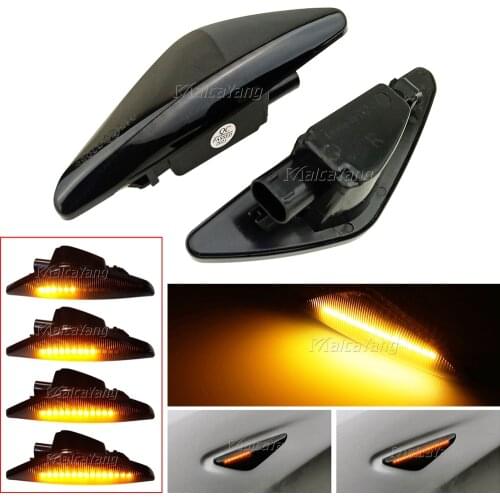 2x Flowing Water Indicator LED Side Marker Turn Signal Light Lamp For BMW X5 E70 X6 E71 E72 2008 2009 2010-2014 X3 F25 2011-2017