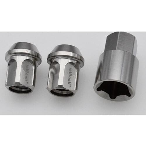 Gr5 titanium lug nut anti-theft M12/M14