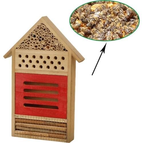 High Quality Beehive Wooden Insect Bee Nest House Beekeeper Tools Wood Bug Room Hotel Shelter Garden Decoration Nests Wood Box