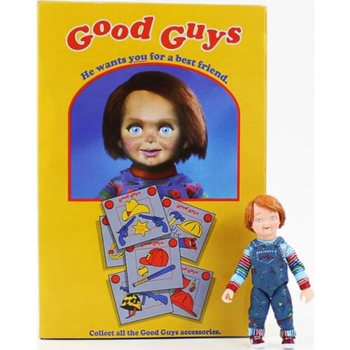 10cm Childs Play Horror Ultimate GOOD GUYS Chucky PVC Action Figure Collectible Model Doll Toy Bride of chucky
