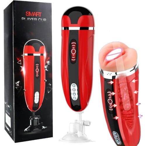 Vibration Male Masturbator Cup Real Artificial Vagina Pussy Sex Toys For Men Vibrator Rechargeable Voice Sucking Cup Sex Machine
