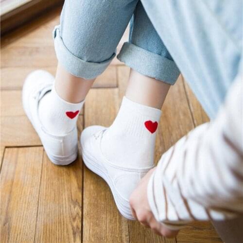 Urgot1 Pair Women Boat Socks Girls Cotton Colorful Novelty Women Fashion Heart Cute Socks Lady Ankle Girl Socks Korea Style