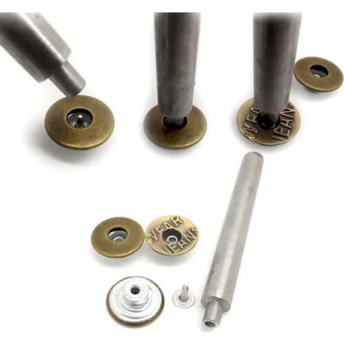 1 PCS ) 17 mm 20 mm hand knock installation Tool Jeans button dies Clothing buttons Pants button hand struck molds