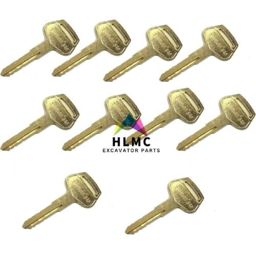 2 PCS Heavy Equipment Construction Machinery parts PC200-7 brass colour Ignition Key