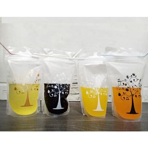 1000pcs Transparent Self-sealed Plastic Beverage Bag DIY Drinkware Drinking Bag Fruit Juice Food Storage Bag SN672