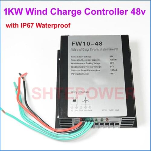 1000W 24V Wind charger controller for 1000W Wind Turbines Generator 1000W 24V/48V options waterproof IP67