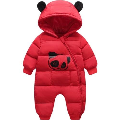 2020 Winter Hooded Rompers Baby boy girl Jumpsuit Thick Cotton Outfit Newborn Clothes Jumpsuit Children Costume toddler romper