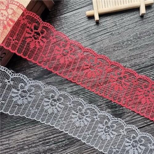 50yards 48mm Sunflower Lace hollow embroidery Ribbon non-elastic DIY Underwear Clothing Trim Accessories Toy Doll Skirt Material