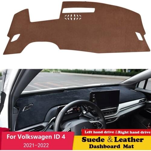 Accessories Car-styling Suede Leather Dashmat Dashboard Cover Dash Mat Carpet For Volkswagen ID.4 ID4 2020 2021 2022 VW