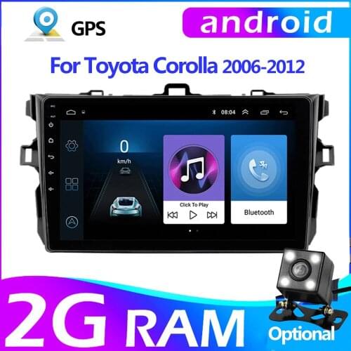 Android 9.1 2Din Car Radio Multimedia Player For Toyota Corolla E140/150 2007 2008 2009 2010 2011 2012 2013 2G+32G Gps Navi