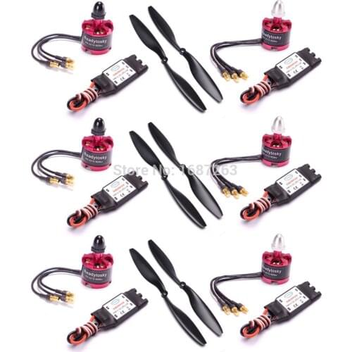 2212 920KV CW CCW Brushless Motor 2-3S + 30A Simonk ESC w/ 5V 2A BEC + 1045 Prop for F450 F550 S550 Multicopter