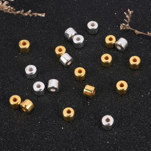 200 PCS/Lot 3*4mm CCB Plastic Round Loose Beads Bulk Spacer Beads For DIY Bracelet Earrings Findings Jewelry Making Supplies