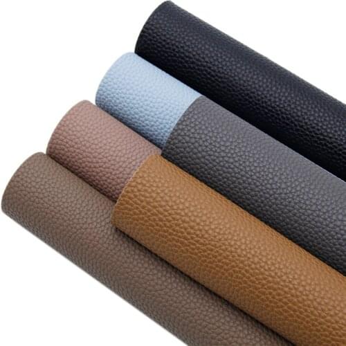 David accessories 20*33cm Plain Colour Lychee Pattern Synthetic Leather DIY Bow Bag Material Faux Leather Fabric Sheets,1Yc9882