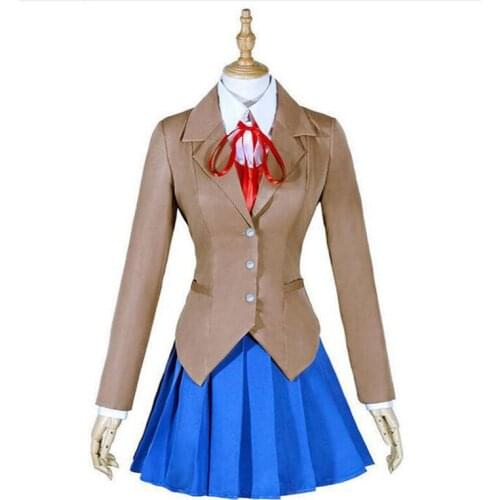 Doki Doki Literature Club Monika Cosplay Sayori Yuri Natsuki Cosplay Costume School Uniform Girl Women Costume Game Cos