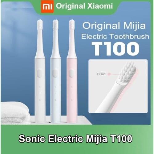 Original Xiaomi Mijia T100 Mi Smart Electric Toothbrush 46g 2 Speed Xiaomi Sonic Toothbrush Whitening Oral Care Zone Reminder