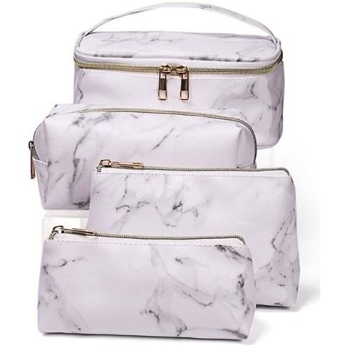 Multifunctional Marble Cosmetic Bag Makeup Pouch Toiletry Travel Case Organizer 20CA