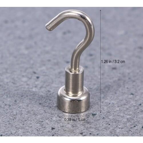 6 Pcs Heavy Duty Strong Magnetic Hooks for Storage and Organization Home Kitchen Accessories