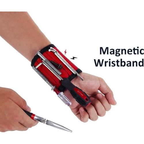 Magnetic Bracelet Portable Tool Bag Electrician Wristband Screw Repair Tool Car Accessories Screws Nails Drill Bits Repair Tools