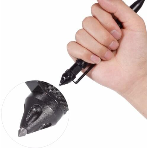 Defense attack metal tactical pen Outdoor escape ballpoint pen Multifunctional tungsten steel anti-wolf pen