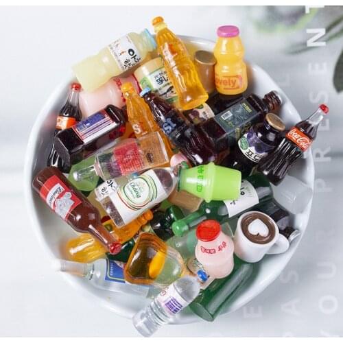 1/6 Miniature Dollhouse Bottle of Water Model Coffee Cup Drinks Mini Play Kitchen for Barbies Blyth Doll Food Toy Accessories