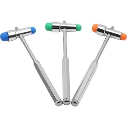 Multifunction Neurological Reflex Hammer Percussor with Brush Medical Diagnostic Hammer Health Care Relaxation Massage Tool