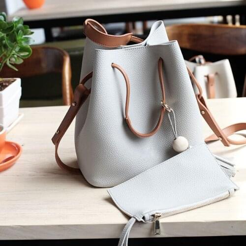 Fashion Women Messenger Bags With Tote Purse Leather Bead Tassel Pendant Ladies Shopping Travel Crossbody Shoulder Bag New
